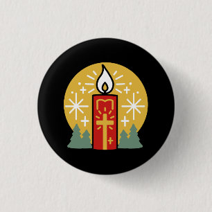Lass Faith Be Your Brightest Star Candle Art Button