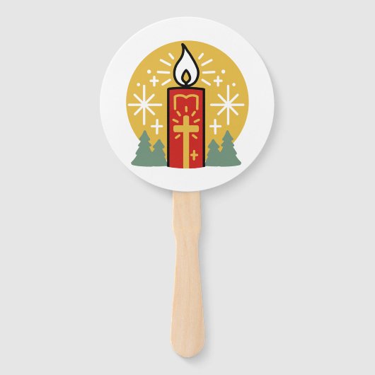 Lass Faith Be Your Brightest Star Candle Art Fächer (Vorderseite)