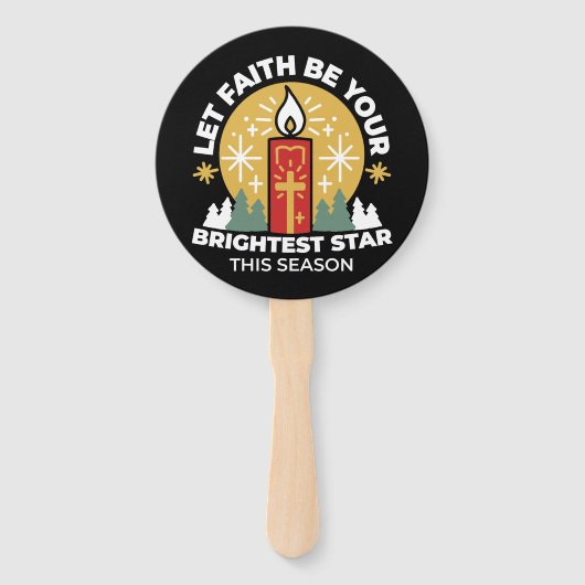 Lass Faith Be Your Brightest Star Candle Art Fächer (Vorderseite)