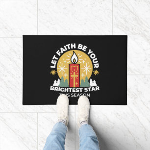 Lass Faith Be Your Brightest Star Candle Art Fußmatte