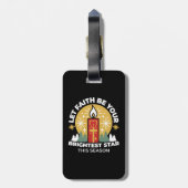 Lass Faith Be Your Brightest Star Candle Art Gepäckanhänger (Rückseite vertikal)