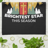 Lass Faith Be Your Brightest Star Candle Art Geschirrtuch (Gefaltet)