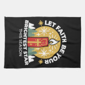 Lass Faith Be Your Brightest Star Candle Art Geschirrtuch (Horizontal)