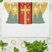 Lass Faith Be Your Brightest Star Candle Art Geschirrtuch (Gefaltet)