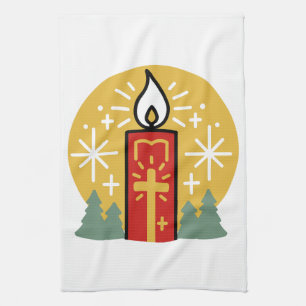 Lass Faith Be Your Brightest Star Candle Art Geschirrtuch