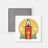 Lass Faith Be Your Brightest Star Candle Art Magnet (Vorderseite/Rückseite)