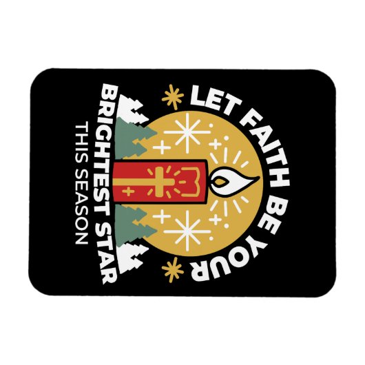 Lass Faith Be Your Brightest Star Candle Art Magnet (Horizontal)