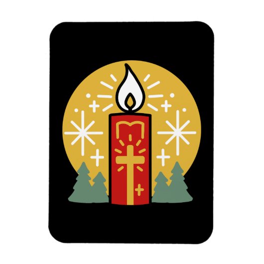 Lass Faith Be Your Brightest Star Candle Art Magnet (Vertikal)