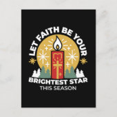 Lass Faith Be Your Brightest Star Candle Art Postkarte (Vorderseite)