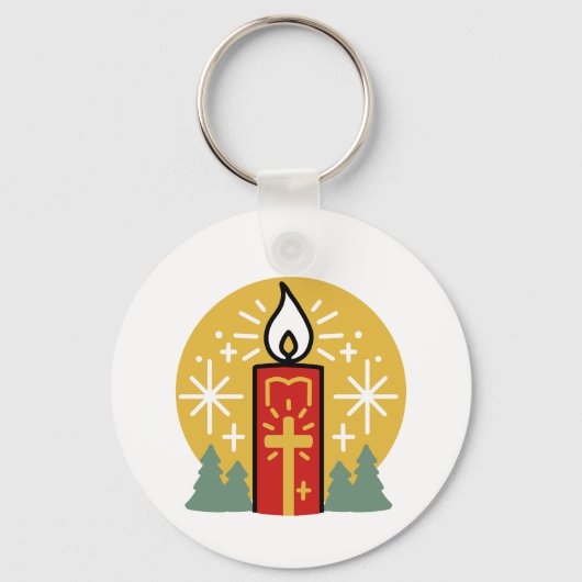 Lass Faith Be Your Brightest Star Candle Art Schlüsselanhänger (Vorderseite)