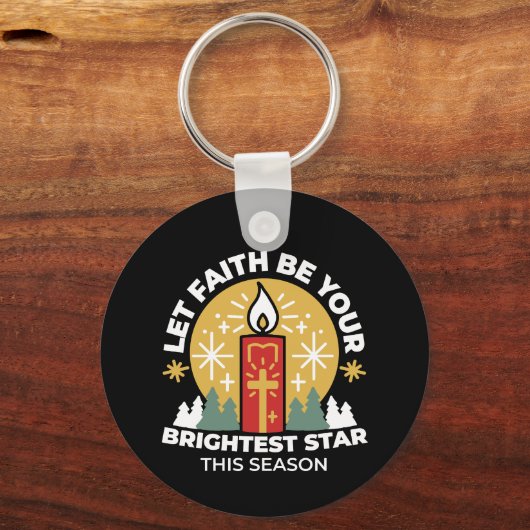 Lass Faith Be Your Brightest Star Candle Art Schlüsselanhänger (Vorderseite)