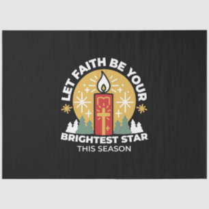 Lass Faith Be Your Brightest Star Candle Art Seidenpapier
