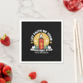 Lass Faith Be Your Brightest Star Candle Art Serviette (Beispiel)