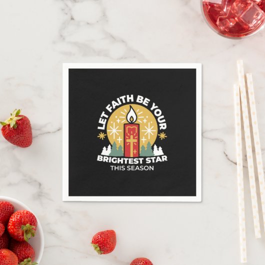 Lass Faith Be Your Brightest Star Candle Art Serviette (Beispiel)