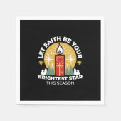 Lass Faith Be Your Brightest Star Candle Art Serviette (Vorderseite)