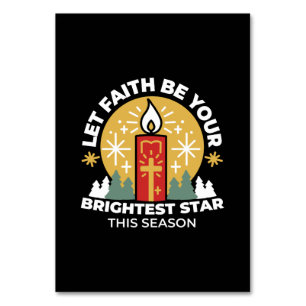 Lass Faith Be Your Brightest Star Candle Art Tischnummer