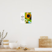 Lass Faith leitet Ihre Reise Sonnenblumendrucke Poster (Küche)