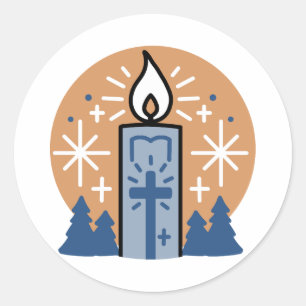 Lass Faith Shine Bright Runder Aufkleber