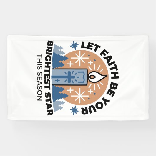 Lass Faith Shine Bright: Winterthema Banner (Horizontal)