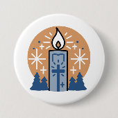Lass Faith Shine Bright: Winterthema Button (Vorderseite)