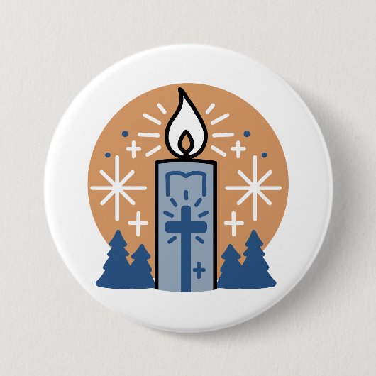 Lass Faith Shine Bright: Winterthema Button (Vorderseite)