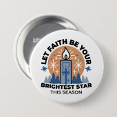 Lass Faith Shine Bright: Winterthema Button (Vorne & Hinten)