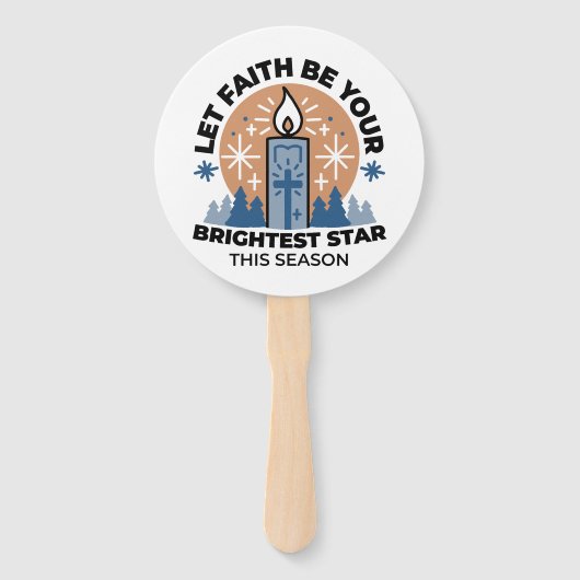 Lass Faith Shine Bright: Winterthema Fächer (Vorderseite)