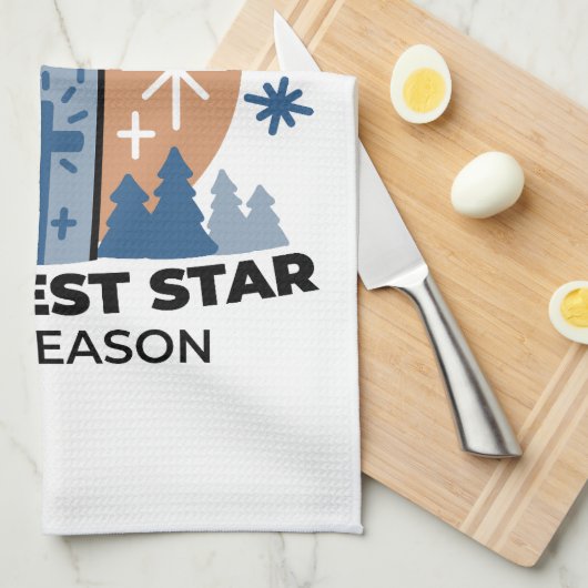 Lass Faith Shine Bright: Winterthema Geschirrtuch (Viertel Falte)