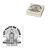 Lass Faith Shine Bright: Winterthema Gummistempel (Stempel)