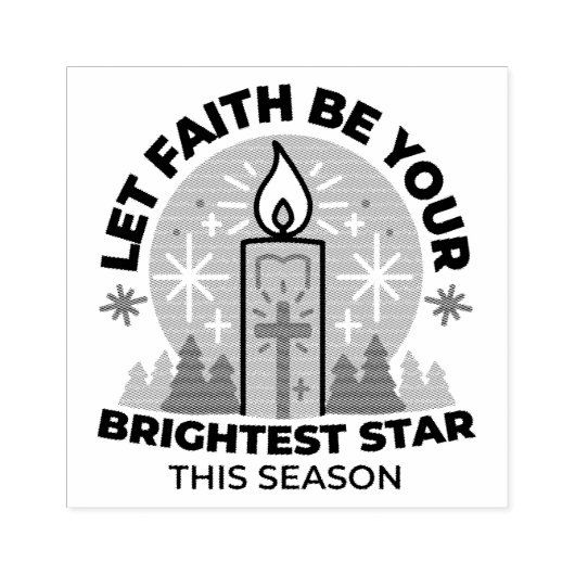 Lass Faith Shine Bright: Winterthema Gummistempel (Prägung)