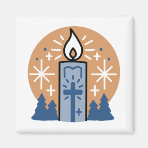 Lass Faith Shine Bright: Winterthema Magnet