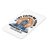 Lass Faith Shine Bright: Winterthema Magnet (Linke Seite)