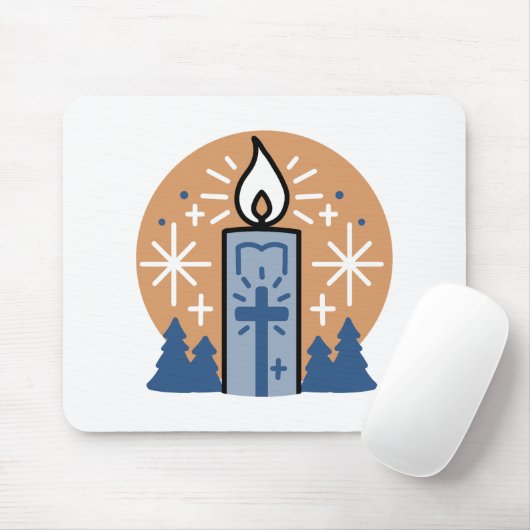 Lass Faith Shine Bright: Winterthema Mousepad (Mit Mouse)
