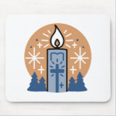 Lass Faith Shine Bright: Winterthema Mousepad (Vorne)