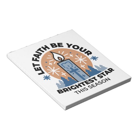 Lass Faith Shine Bright: Winterthema Notizblock (angewinkelt)