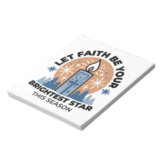 Lass Faith Shine Bright: Winterthema Notizblock (Rotiert)