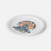 Lass Faith Shine Bright: Winterthema Pappteller (Schrägansicht)