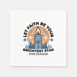 Lass Faith Shine Bright: Winterthema Serviette