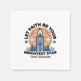 Lass Faith Shine Bright: Winterthema Serviette