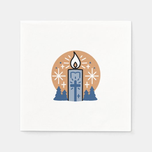 Lass Faith Shine Bright: Winterthema Serviette (Vorderseite)