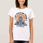Lass Faith Shine Bright: Winterthema T-Shirt (Vorderseite)