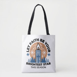 Lass Faith Shine Bright: Winterthema Tasche