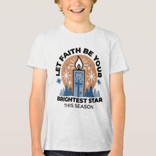 Lass Faith Shine Bright: Winterthema Tri-Blend Shirt