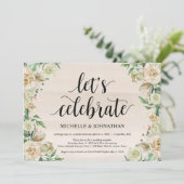 Lass feiern, Elopement Empfang Einladung (Stehend Vorderseite)