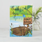 Lass Fishing-Dankeschön-Karte (Stehend Vorderseite)