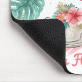 Lass Flamingle Pink und Gold Glitzer Flamingo Mousepad (Ecke)