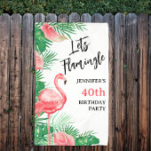 Lass Flamingo Birthday Party Banner