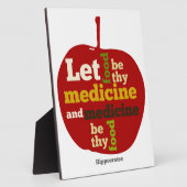 Lass Food sei dein Medizin APPLE Fotoplatte (Seite)