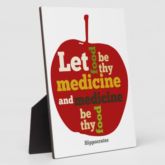 Lass Food sei dein Medizin APPLE Fotoplatte (Seite)