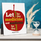 Lass Food sei dein Medizin APPLE Fotoplatte (Seite)